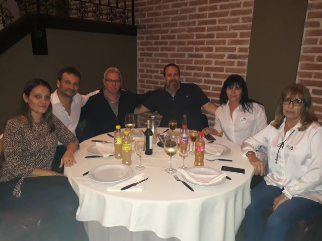 Cena en Rosario. Con Marcelo Rocha y Sergio Enrique